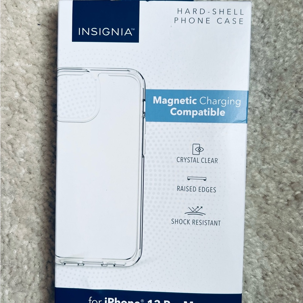 Insignia Crystal Clear Hard-Shell Phone Case for iPhone 12/13 Pro Max
